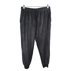 Maison D' Amelie Women's Size M High Waist Faux Leather Jogger Pants